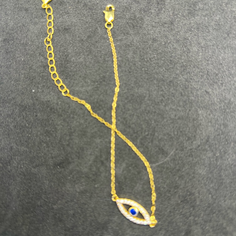 Gold Tone Evil Eye Bracelet